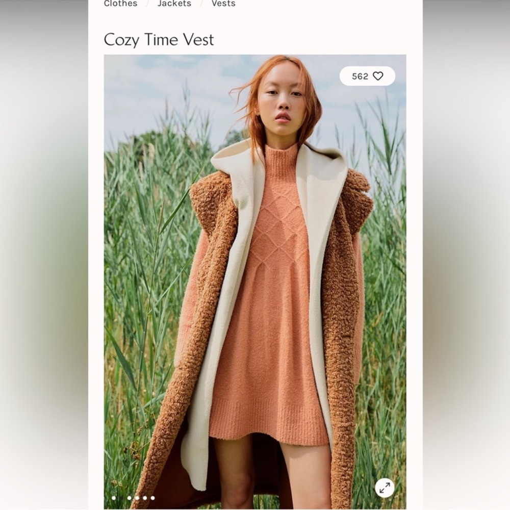 FREE PEOPLE Cozy Time Vest Brown NEW WITHOUT TAG - Picture 12 of 12